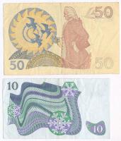 Svédország 1989. 50K + 1990. 10K T:III- szakadás
Sweden 1989. 50 Kronor + 1990. 10 Kronor C:VG tear...