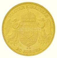1893KB 20K Au "Ferenc József" kis király (6,76g/0.900) T:2 Hungary 1893KB 20 Korona Au &qu...
