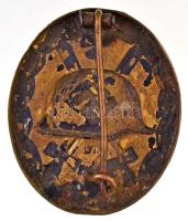 Német Harmadik Birodalom 1939. "Sebesülési jelvény fekete fokozata" préselt acéllemez kitü...