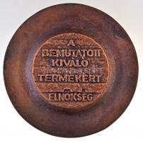 1983. "OKISZ 1983 BNV / A bemutatott kiváló termékért - Elnökség" kétoldalas Br plakett (1...