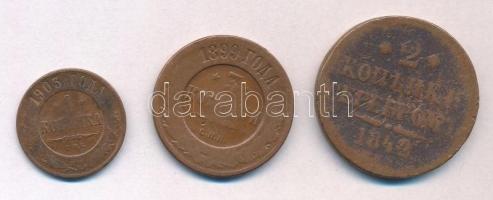 Orosz Birodalom 1842. 2k Cu + 1899. 3k Cu + 1903. 1k Cu T:2-,3
Russian Empire 1842. 2 Kopeks Cu + 1...