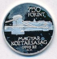 1998. 750Ft Ag Budapest 125 éves műanyag tokban, tanúsítvánnyal T:PP  Adamo EM149