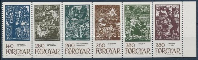 Tale Illustrations on stamp booklet sheet, Meseillusztrációk bélyegfüzetlapon