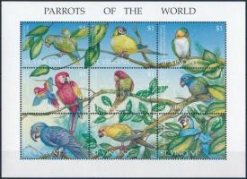 Papagáj kisív, Parrot mini sheet