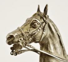 J. C. Klinkosch ezüst műhely (Bécs): Ferencz József a lovon. Ezüst kisplasztika, öntött, vésett és c...