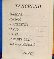 1928 Országos Vendéglős Bál táncrendje, Fővárosi Sörfőző Rt. Kőbánya maláta pezsgő reklámmal, mini c...