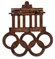 Német Harmadik Birodalom 1936. "XI. Olimpia Berlin" zománcozott olimpiai jelvény, "W....