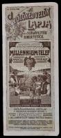 1910 Nagyősz (Bánság) Millennium Telep szőlőoltvány iskola fém reklám tábla, dombornyomott, kissé ko...