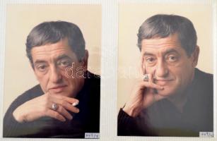 cca 1974 Magyar színészek portré albuma, 9 színész 29 fotója közös albumban, feliratozva, 15x10 cm