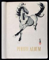 cca 1974 Magyar színészek portré albuma, 9 színész 29 fotója közös albumban, feliratozva, 15x10 cm