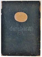 Pátzay Pál (1896-1979) DN "Mathias Rex Hungariae" préselt réz plakett márványlapon, hátold...