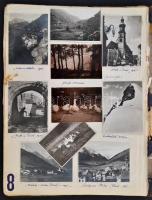cca 1930-1960 Privát vizuális napló több száz fényképpel, sok feliratozva, a napló néhol hiányos, 4x6 cm és 13x18 cm között