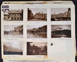 cca 1930-1960 Privát vizuális napló több száz fényképpel, sok feliratozva, a napló néhol hiányos, 4x...