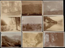 cca 1914-1918 Dr. Wimberger felvételei az I. világháború idejéből, feliratozott képek, 13 db vintage fotó, 9x12 cm
