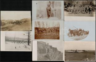 cca 1910-1944 Katonai fotólapok, többsége feliratozva, 13 db vintage fénykép, 9x14 cm