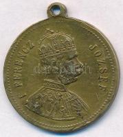 1896. "Milleniumi emlék / Ferenc József" Br emlékérem füllel (29mm) T:2- ph