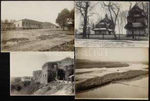 cca 1914-1918 Katonai fényképek feliratozva, pecséttel jelezve, 13 db vintage fotó, 12x17 cm