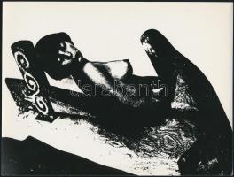 1980 Gervai Tamás (?-?) debreceni fotóművész hagyatékából feliratozott vintage alkotás, hozzáadva egy kiállítási katalógust, 24x18 cm