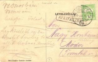 Apátfalva, Dohány raktár, automobil. Fendler Gusztáv kiadása (fa)