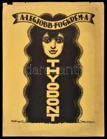 Kónya Zoltán (1891-?): A legjobb fogkrém a Thyodont, reklám, reklámplakát, szélein kis szakadásokkal, 31×23,5 cm