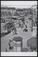 cca 1949 Budapesti villamosok, 3 db mai nagyítás Fekete György (1904-1990) budapesti fényképész hagy...