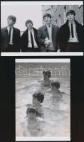 cca 1966 Beatles együttes, 2 db mai nagyítás Fekete György (1904-1990) budapesti fényképész hagyatékában fellelt repró negatívokról, 10x15 cm