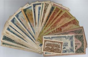 Vegyes: 83db-os pengő bankjegy tétel, közte 1db 1920. 20f T:III,III-