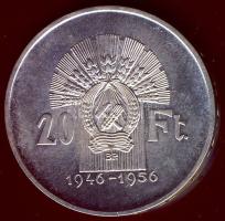 1956. 20Ft Ag "10 éves a Forint" T:2