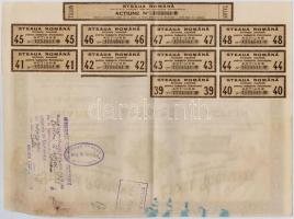 Vegyes: Románia / Bukarest 1927. "Steaua Romana" háromnyelvű részvény 500L-ről, szelvények...