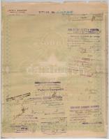 Vegyes: Románia / Bukarest 1927. "Steaua Romana" háromnyelvű részvény 500L-ről, szelvények...