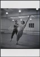 Balettművészek tétele, 3 db vinatge fotó + 1 db mai nagyítás vintage negatívról, 18x24 cm és 13x18 cm között