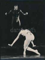 Balettművészek tétele, 3 db vinatge fotó + 1 db mai nagyítás vintage negatívról, 18x24 cm és 13x18 c...