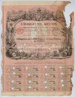 Franciaország / Párizs 1930. "Chargeurs Réunis" kölcsönkötvény 1000Fr-ről  (6x) közte sors...