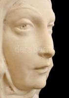 Krupinszky kerámia: Bory Jenő tervezte art deco női fali maszk, biszkvit porcelán, jelzett, nagyon a...