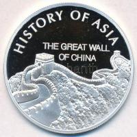 Mongólia 2003. 1000T Ag Ázsia történelme - Kínai Nagy Fal (19,72g/0.999) T:PP Mongolia 2003. 1000 Tugrik Ag History of Asia - The Great Wall of China (19,72g/0.999) C:PP