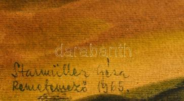 Starmüller Géza (1931-): Remetemező. Akvarell, papír, foltos, jelzett, 49×34 cm