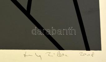 Lukács Tibor (1960-): Utolsó vacsora. Szitanyomat, papír, jelzett, foltos, 29×41 cm