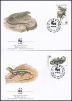 WWF: Reptiles set on 4 FDC WWF: Hüllő sor 4 FDC-n