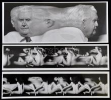 Andrew Dávidházy (1968- ): Mozgásban, 3 db fotó, hátulján feliratozva, 9×35,5 ill. 14×35,5 cm