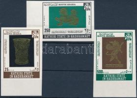 Arab goldsmithery margin imperforated set, Arab aranyművesség ívszéli vágott sor