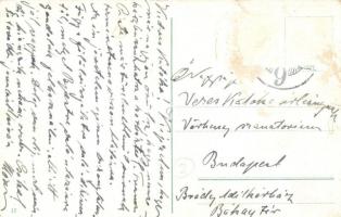 Debrecen, Megyeháza, Arany Angyal gyógyszertár,  Magyar Általános Hitelbank, címerfestő üzlete (EK)