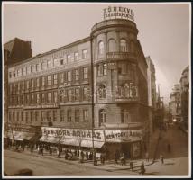 cca 1930 a New York Áruház a Kerepesi úton, fotó, hátulján feliratozva, 13×14 cm