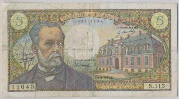 Franciaország 1969. 5Fr T:III- ly., szakadás
France 1969. 5 Francs C:VG hole, tear
Krause 146