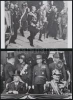 cca 1940 Horthy Miklósról készült 3 db fénykép, Fekete György (1904-1990) budapesti fényképész hagyatékában fellelt másolati negatívok mai nagyítása, 10x15 cm