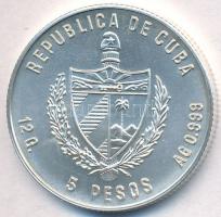 Kuba 1981. 5P Ag "Cukornád" T:BU 
Cuba 1981. 5 Pesetas Ag "Sugar Cane" C:BU
Kr...