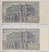 Olaszország 1969. 1000L (2x) T:I,I-
Italy 1969. 1000 Lire (2x) C:UNC,AU
Krause 101