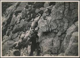 cca 1910 Királykő-hegység, Erdélyi Mór felvétele, hátulján feliratozva, 11,5×16 cm /  cca 1910 Muntii Piatra Craiului, vintage photo, with notes on its back, 11,5×16 cm