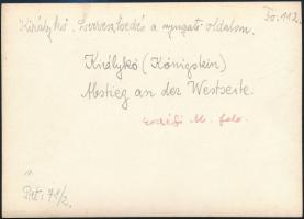 cca 1910 Királykő-hegység, Erdélyi Mór felvétele, hátulján feliratozva, 11,5×16 cm /

cca 1910 Mun...