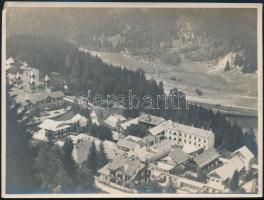 cca 1910 Tusnádfürdő, Erdélyi Mór felvétele, hátulján feliratozva, pecséttel jelzett, 11,5×16 cm /  cca 1910 Băile Tusnad, vintage photo, with notes on its back, 11,5×16 cm