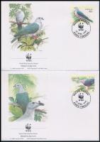 WWF Cubic Emperor Pigeon set 4 FDC WWF: Bütykős császárgalamb sor 4 FDC-n